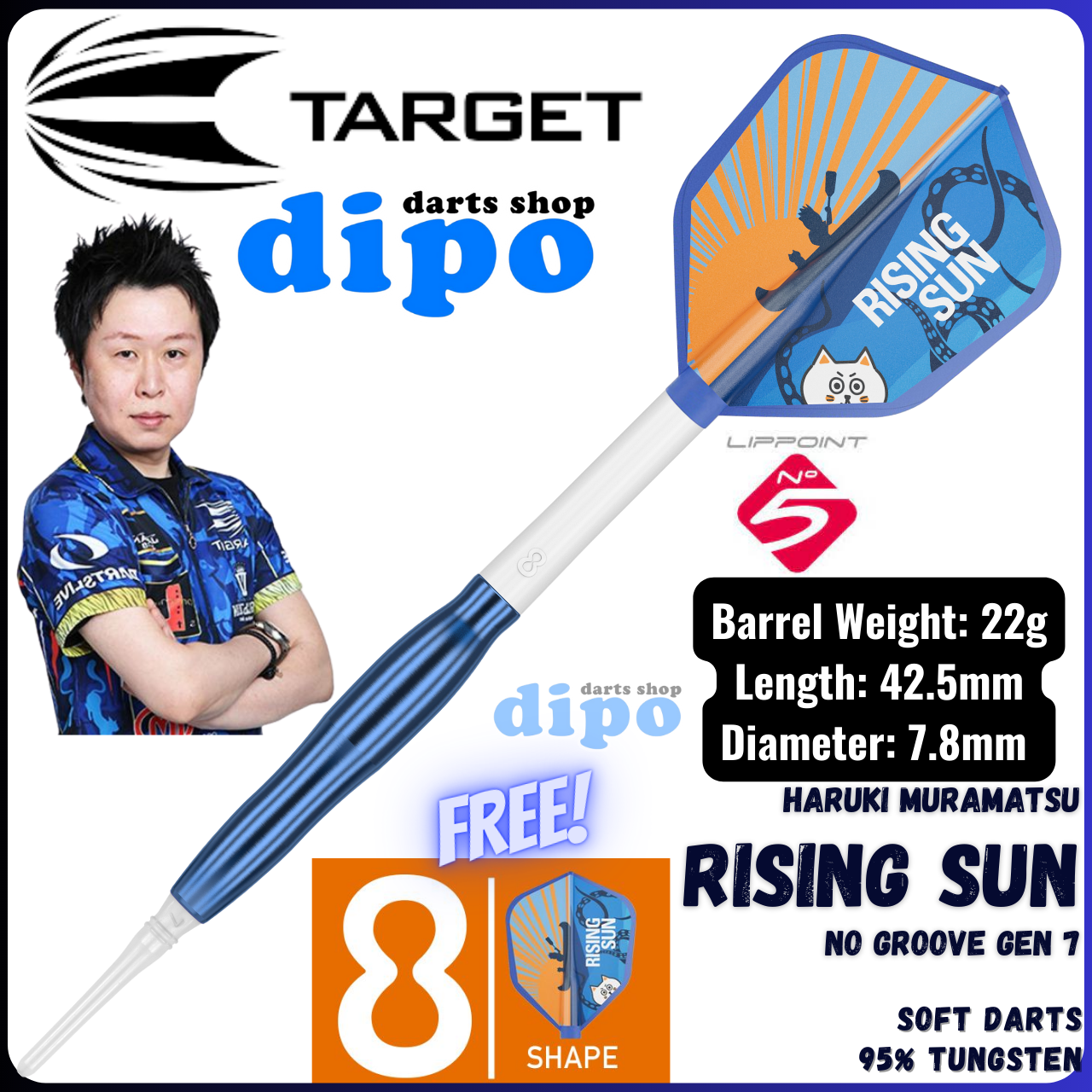 TARGET RISING SUN Gen 7 No Groove (Haruki Muramatsu model