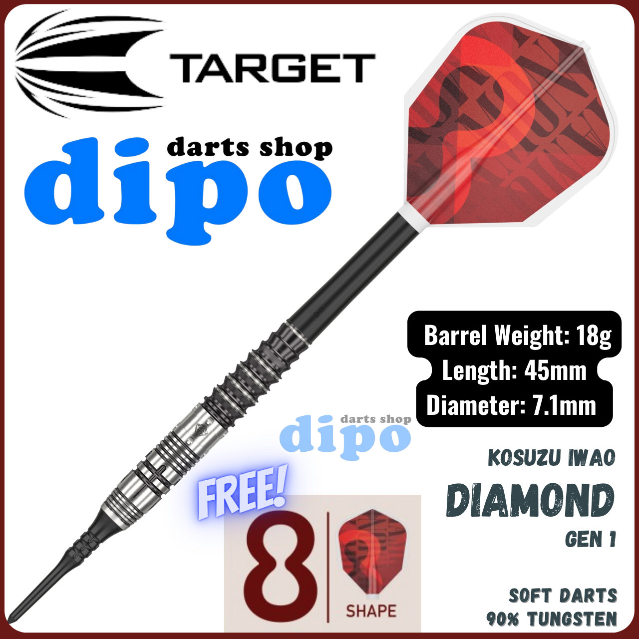 TARGET DIAMOND (Iwao Kosuzu Prime Series) - TARGET Soft Darts