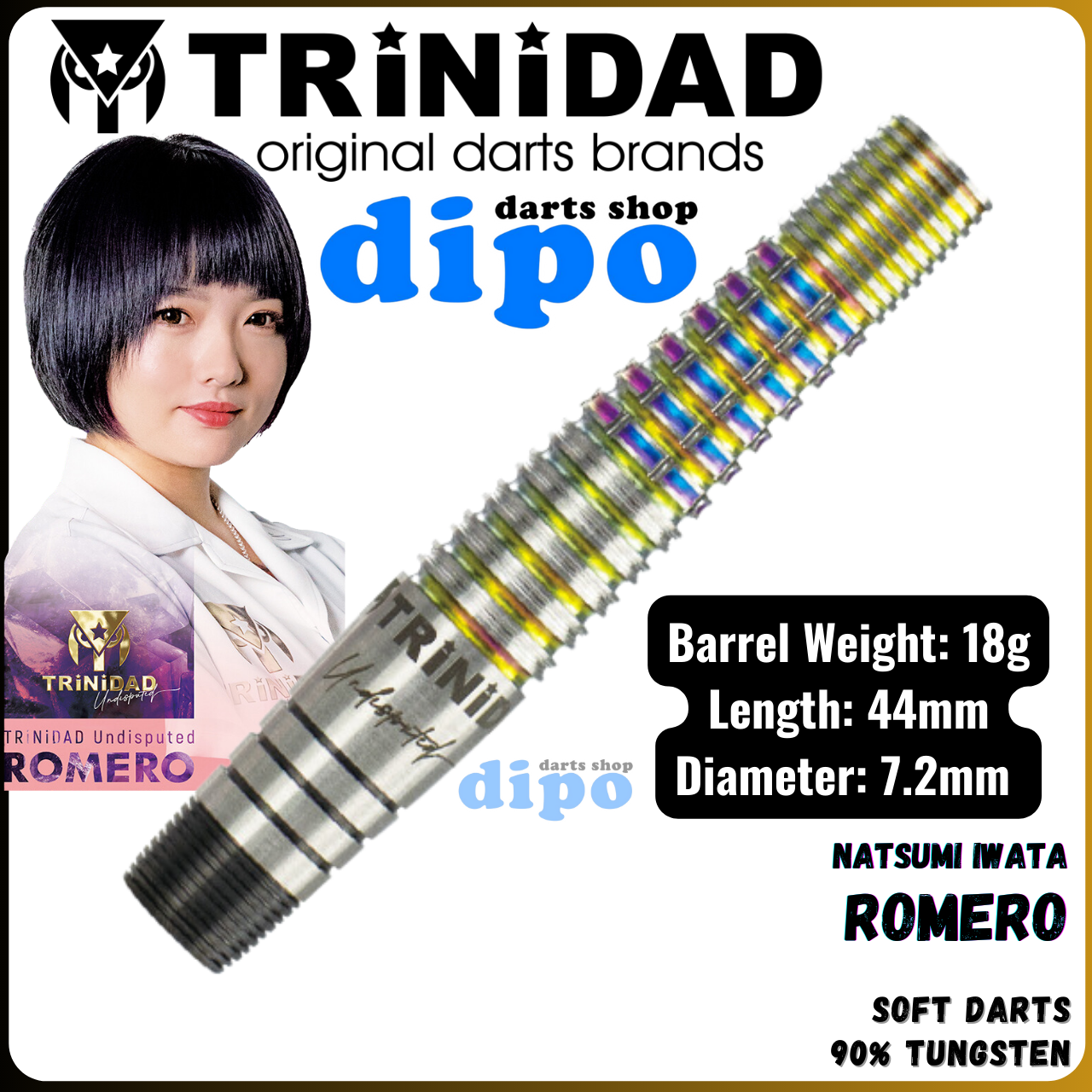 限定版 TRiNiDAD undisputed LIMITED ROMERO Trinidad Undisputed Romero Steel Tip Natsumi Iwata Player