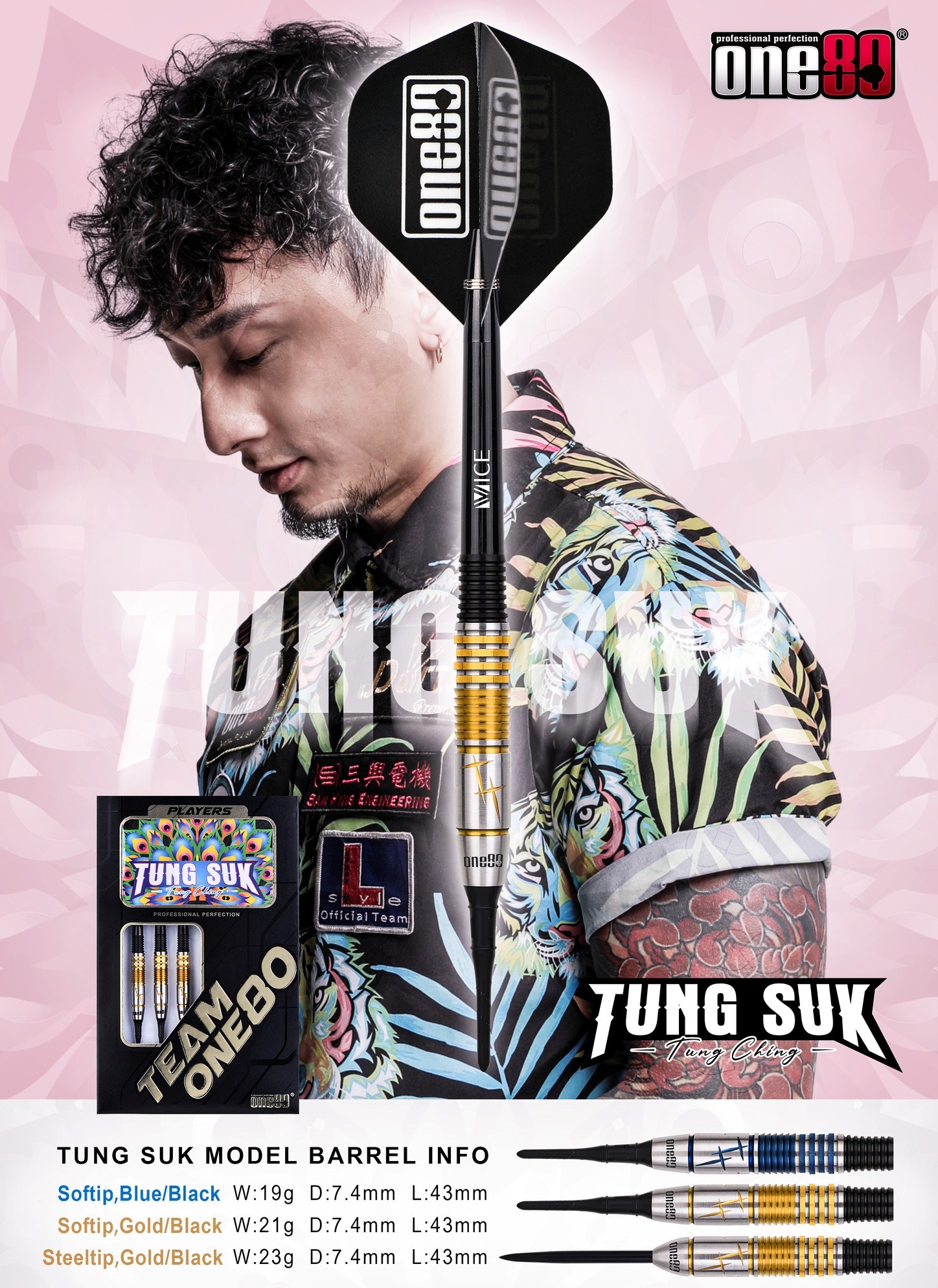 ONE80 TUNG SUK (Tung Ching model) - ONE80 Steel Darts | Dipo