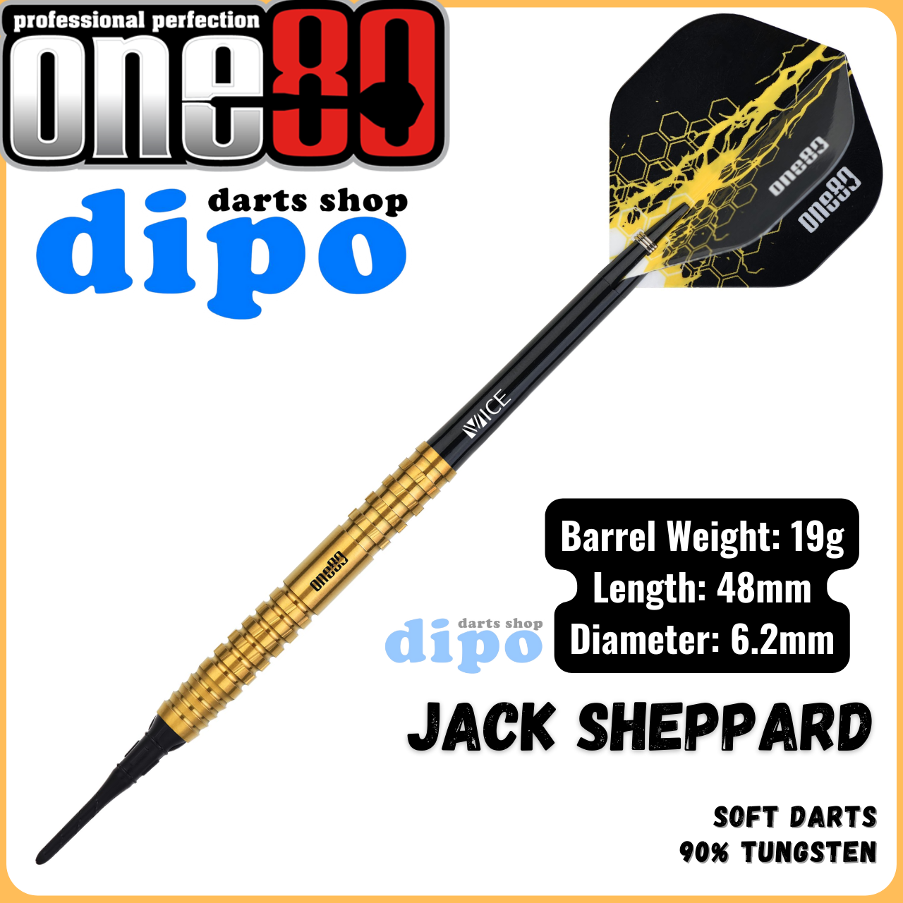 ONE80 JACK SHEPPARD - ONE80 Soft Darts | Dipo Darts Shop