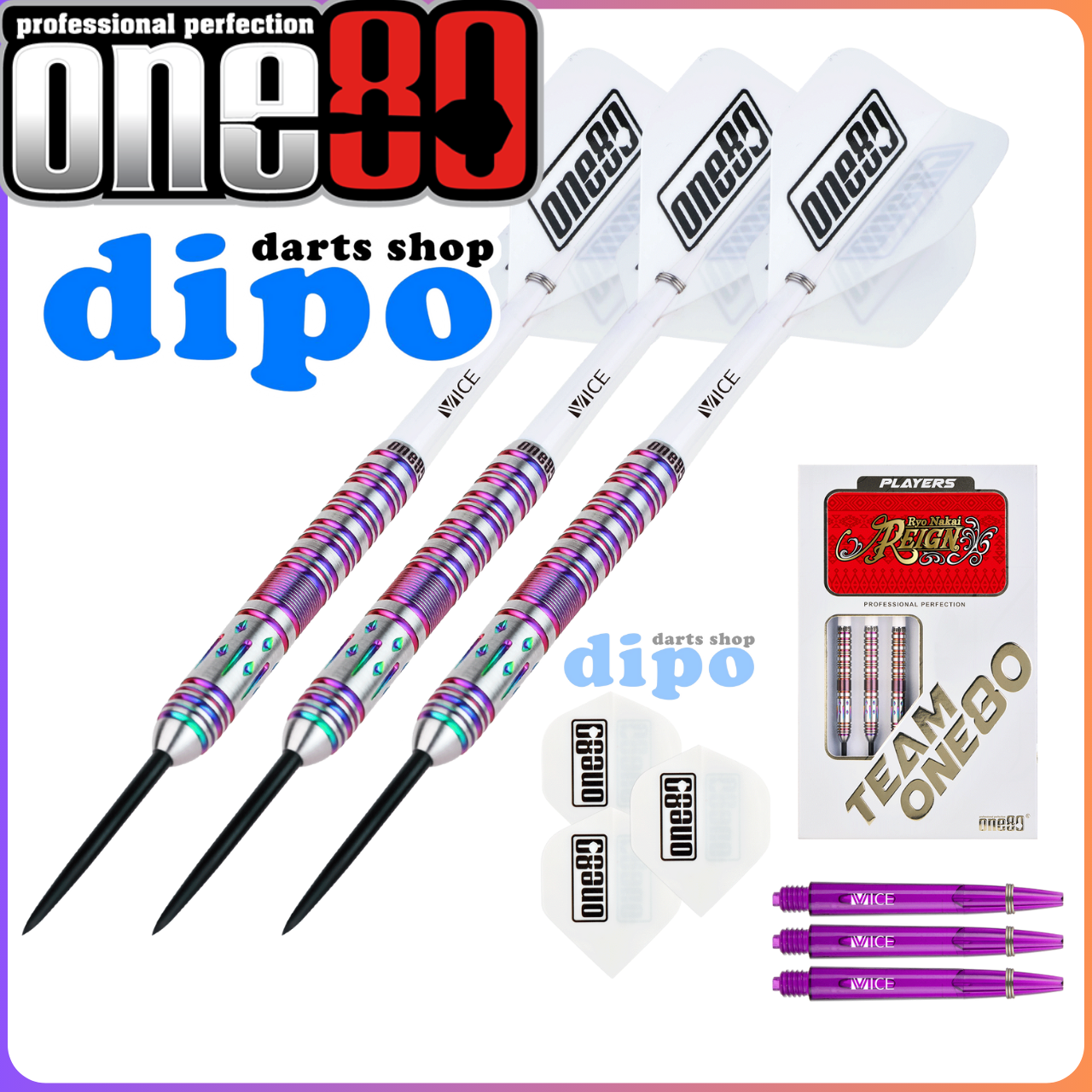 ONE80 REIGN ( Ryo Nakai model) - ONE80 Steel Darts | Dipo
