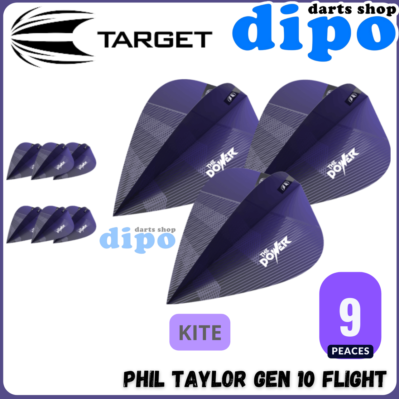 TARGET POWER 9FIVE Gen 10 Flights (9pcs) (Phil Taylor Player Model