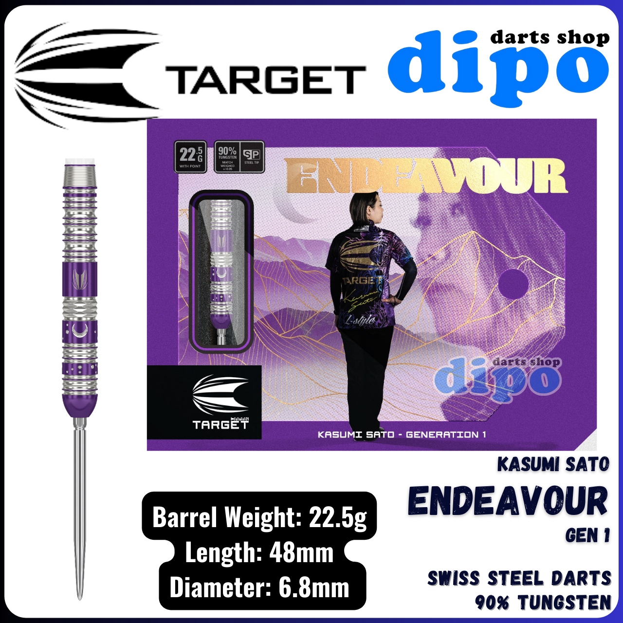 ダーツ TARGET ENDEAVOUR KASUMI SATO Model TARGET ENDEAVOUR Gen 1 ( Kasumi Sato Model ) - TARGET Swiss