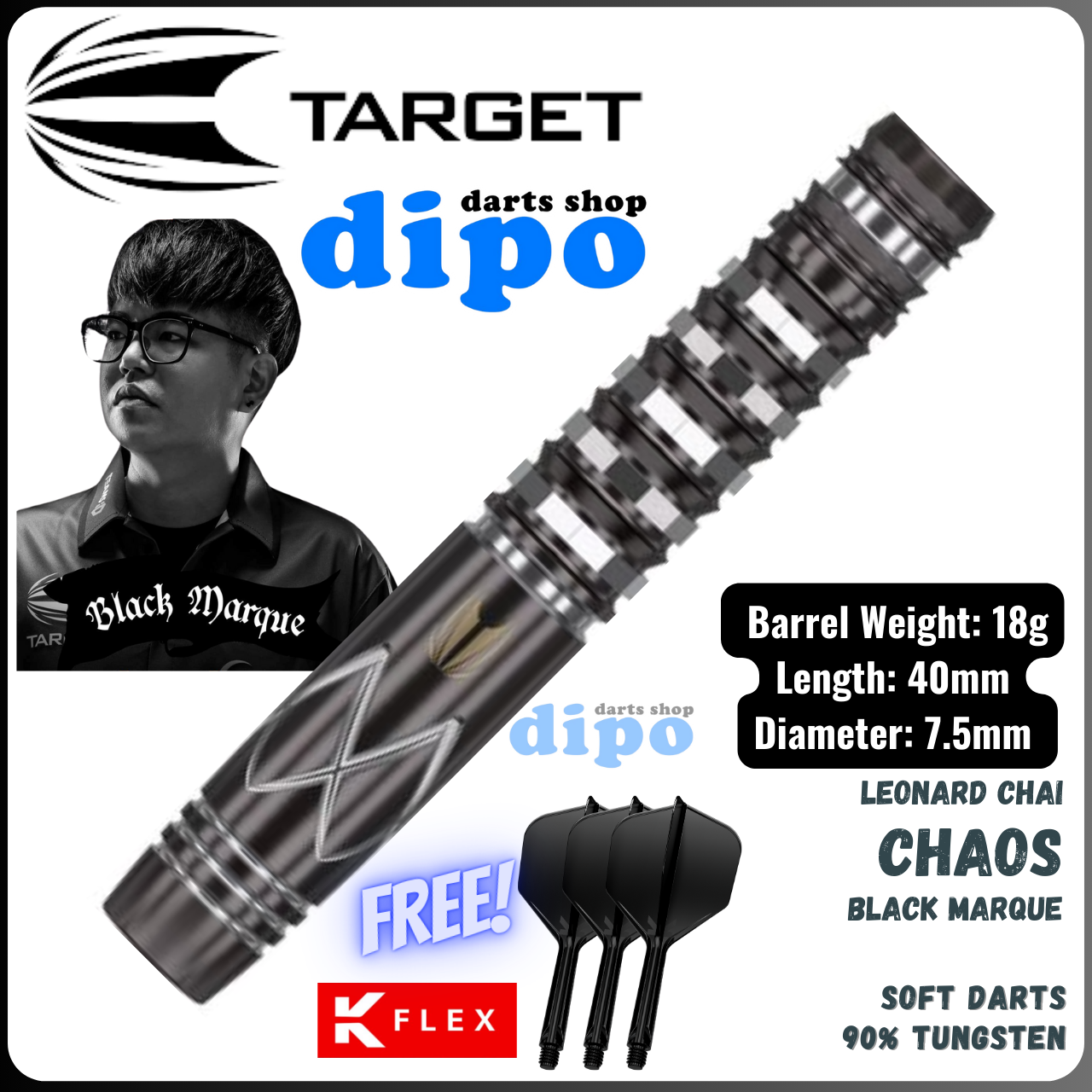 TARGET BLACK MARQUE CHAOS ( Leonard Chai player model ) - TARGET