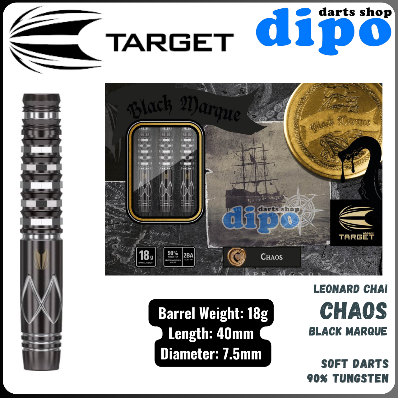 TARGET BLACK MARQUE CHAOS ( Leonard Chai player model ) - TARGET