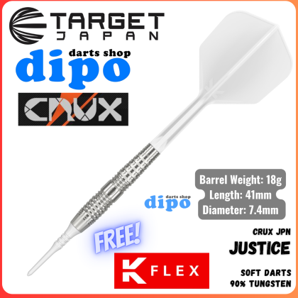 TARGET CRUX JPN JUSTICE (90% Tungsten) - TARGET Soft Darts | Dipo