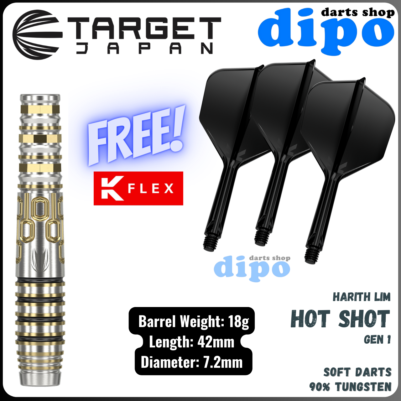 TARGET HOT SHOT ( Prime Series ) - TARGET Soft Darts | Dipo Darts Shop