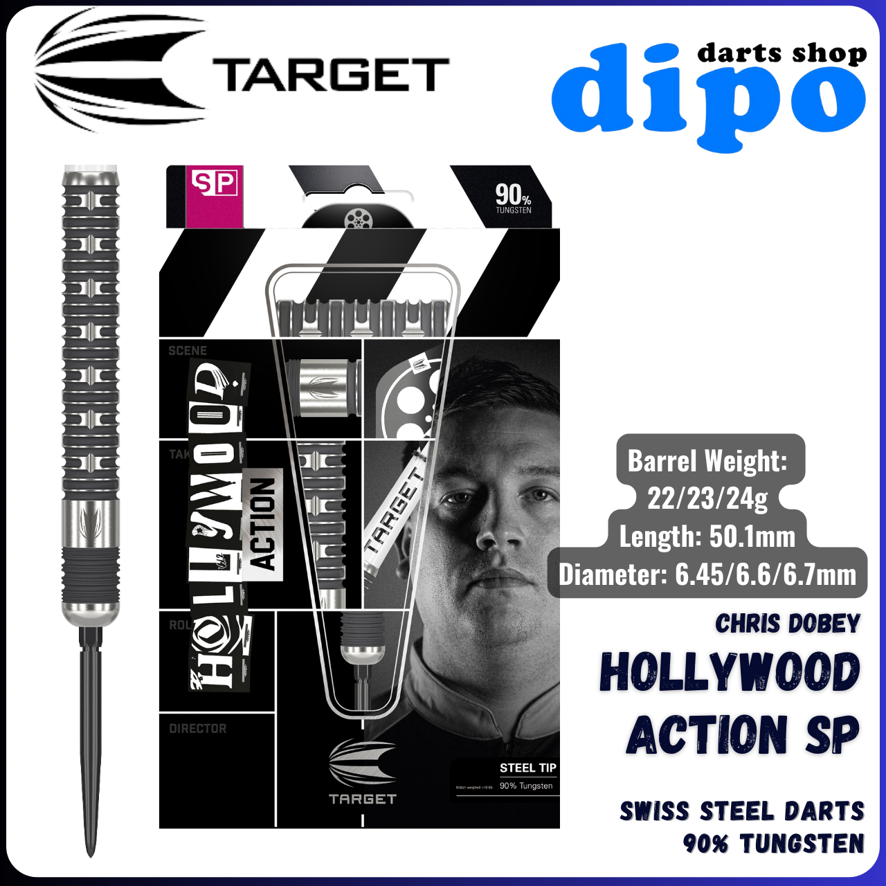TARGET HOLLYWOOD ACTION (Chris Dobey Model) - TARGET Swiss Steel