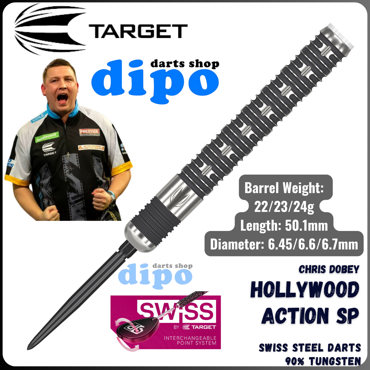 TARGET HOLLYWOOD ACTION (Chris Dobey Model) - TARGET Swiss Steel