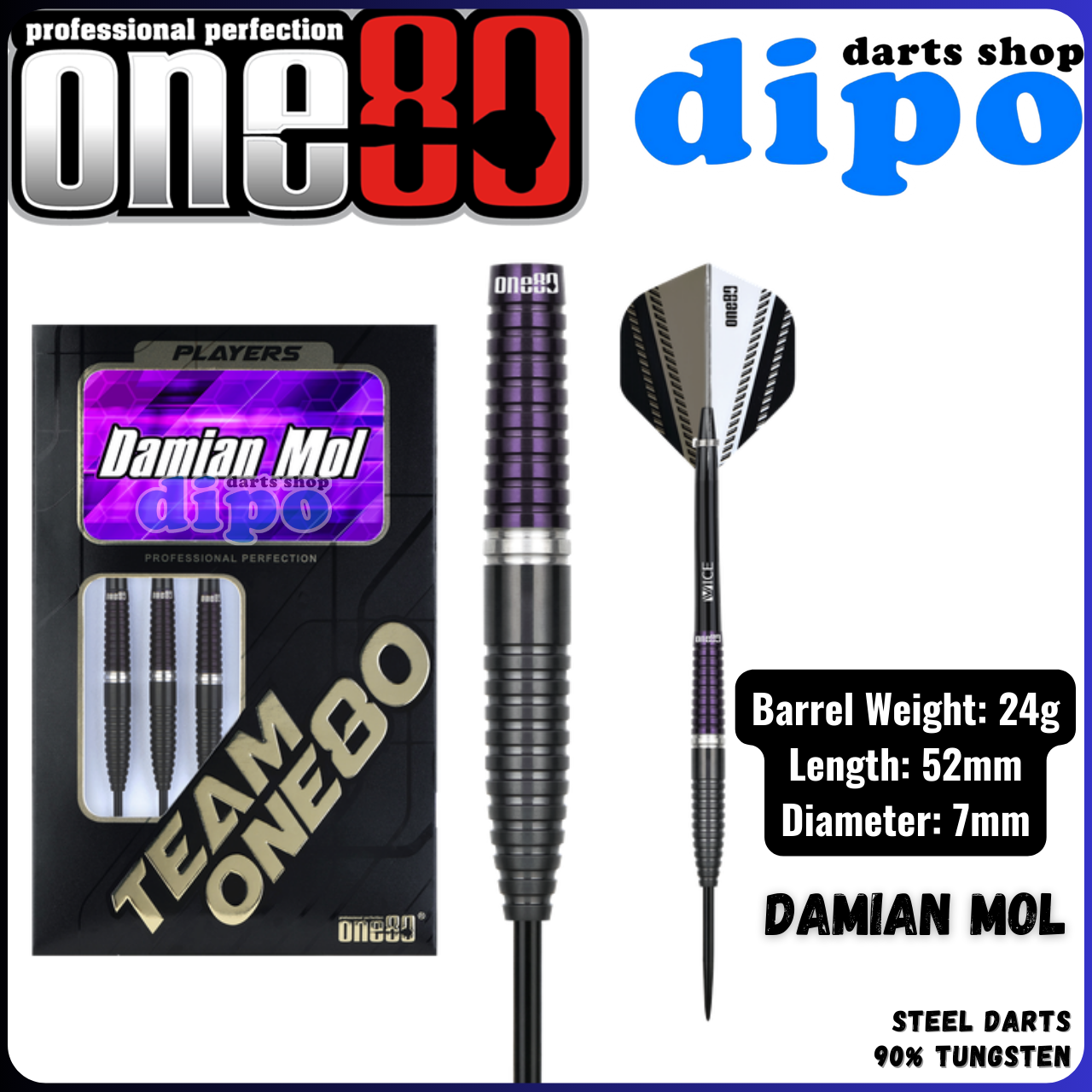 【未開封】One80 Damian Mol 2BA 20g One80 Damian Mol Darts Barrel – Dartsbuddy.com