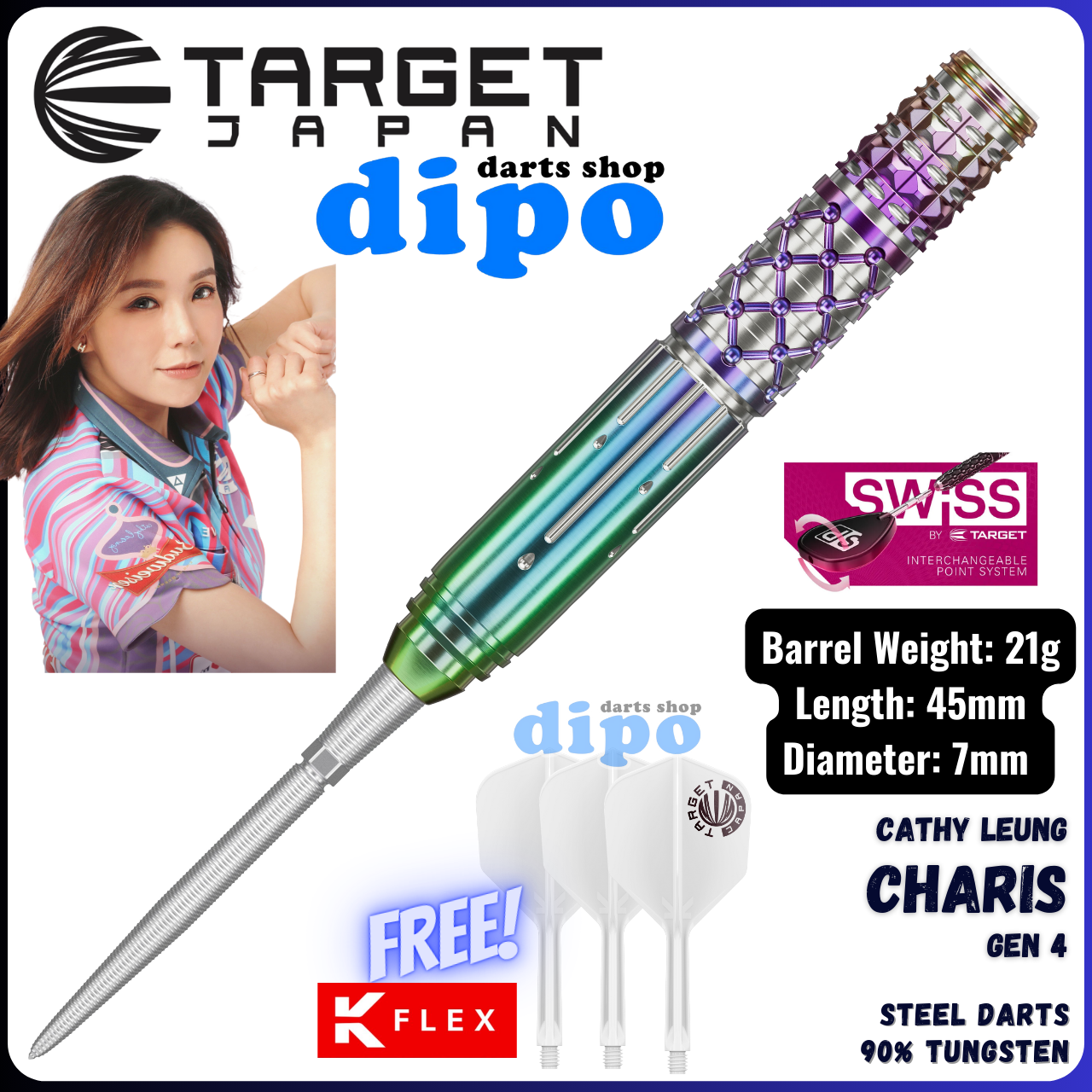 ダーツ CATHY LEUNG : CHARIS TARGET 2ba 21g TARGET CHARIS Gen 4