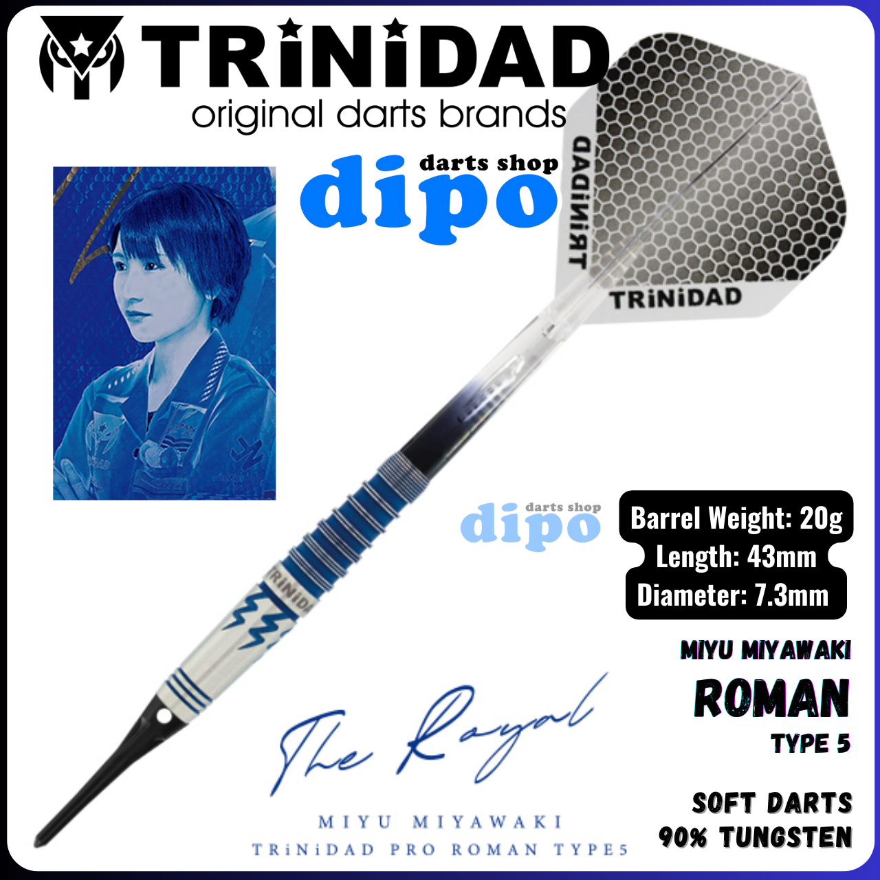 ダーツ TRiNiDAD ROMAN TYPE5 Limited 】TRiNiDAD The Royal ROMAN Type 5 ( Shota Sosogi