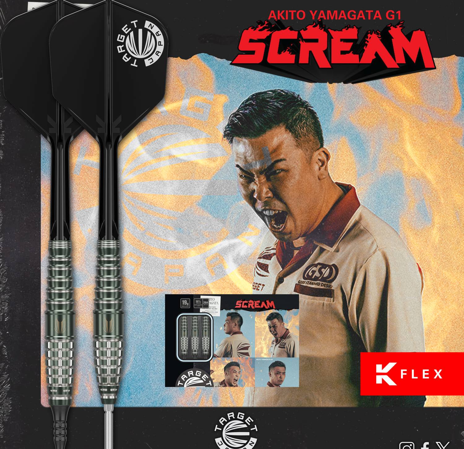 ダーツ TARGET SCREAM AKITO YAMAGATA Model TARGET SCREAM Gen 1 (AKITO YAMAGATA Prime Series) - TARGET