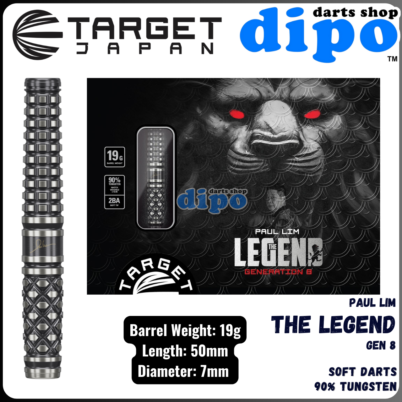TARGET THE LEGEND Gen 8 (Paul Lim Model) - TARGET Soft Darts