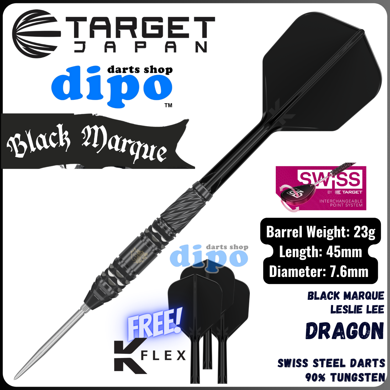 TARGET BLACK MARQUE DRAGON G2 ( Leslie Lee player model ) - TARGET