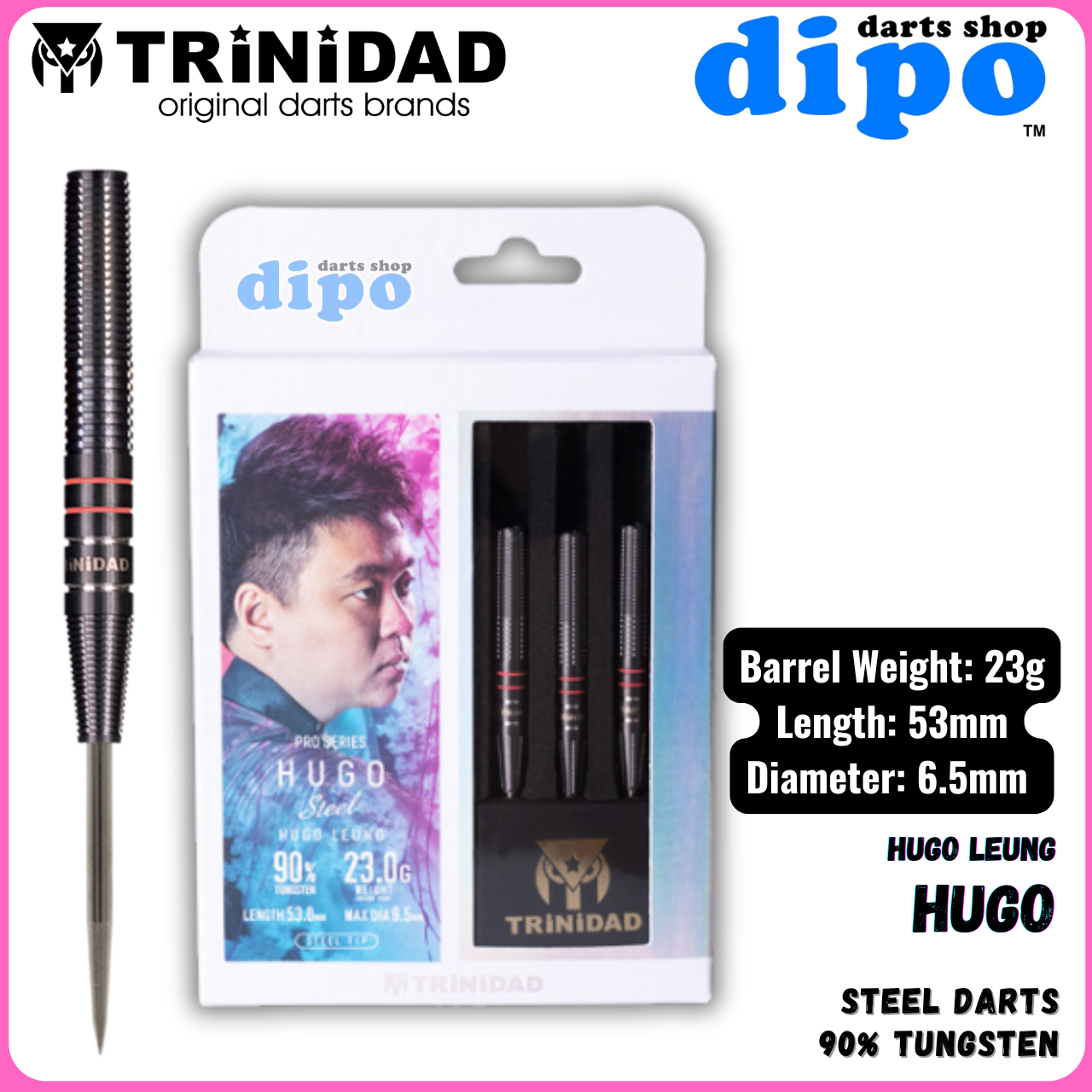 ダーツ TRiNiDAD HUGO Hugo Leung Model TRiNiDAD HUGO ( Hugo Leung model ) - TRiNiDAD Steel Darts | Dipo