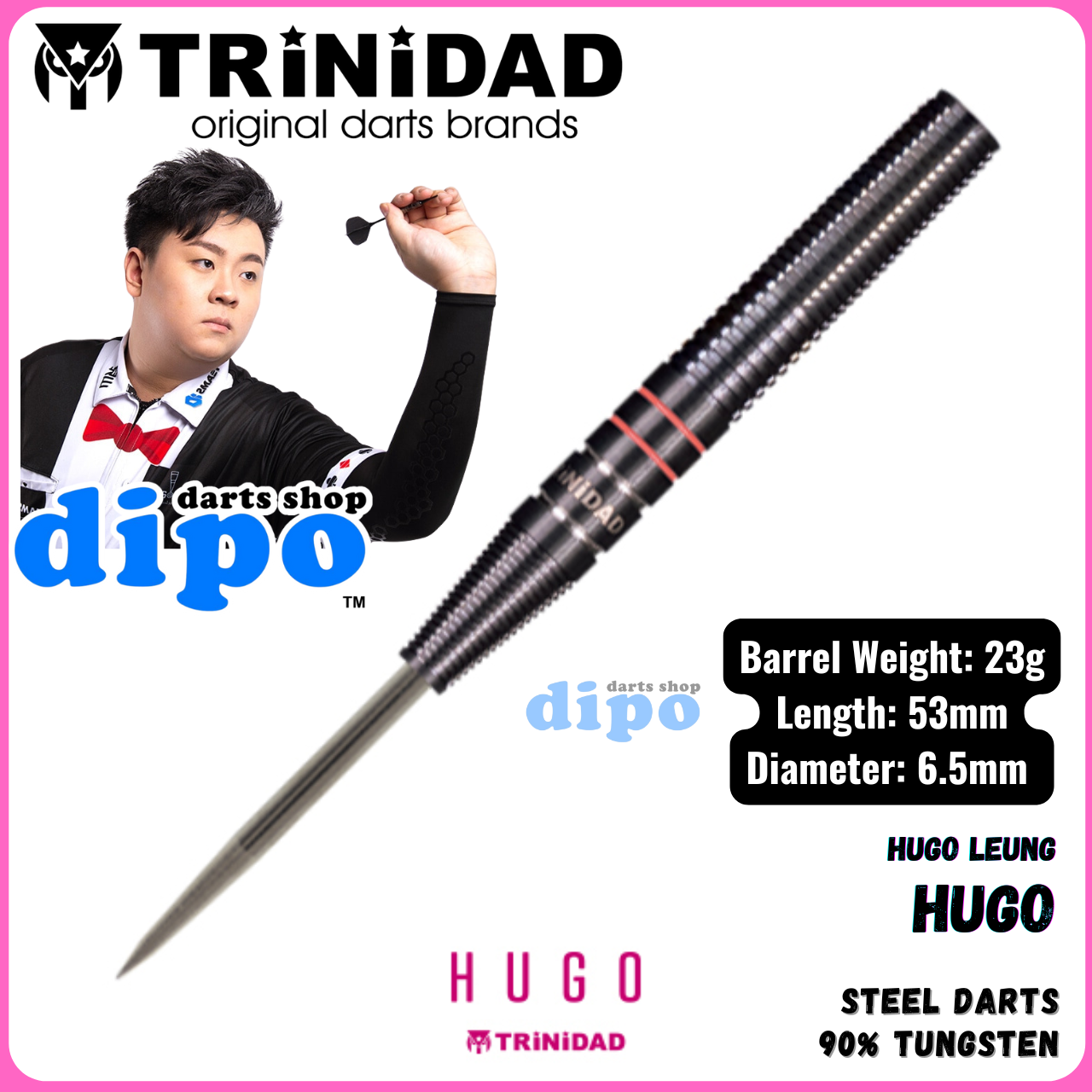 ダーツ TRiNiDAD HUGO Hugo Leung Model TRiNiDAD HUGO2 STEEL Hugo Leung Darts Barrel – Dartsbuddy.com