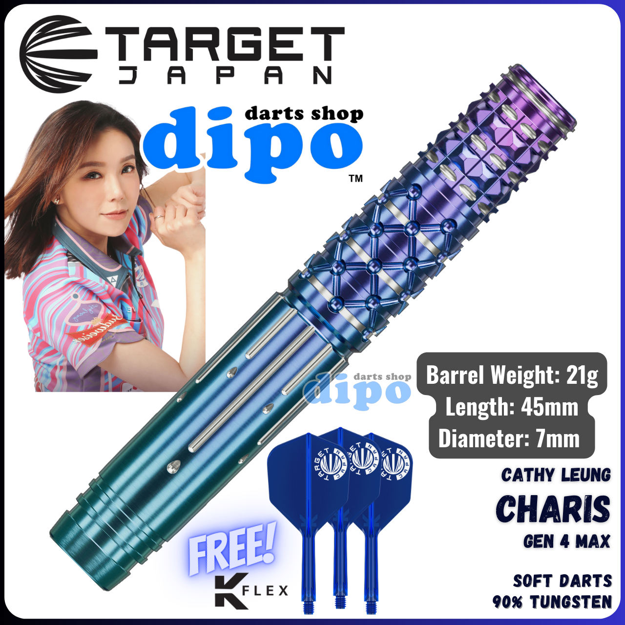 TARGET CHARIS Gen 4 MAX (Cathy Leung model) - TARGET Soft Darts