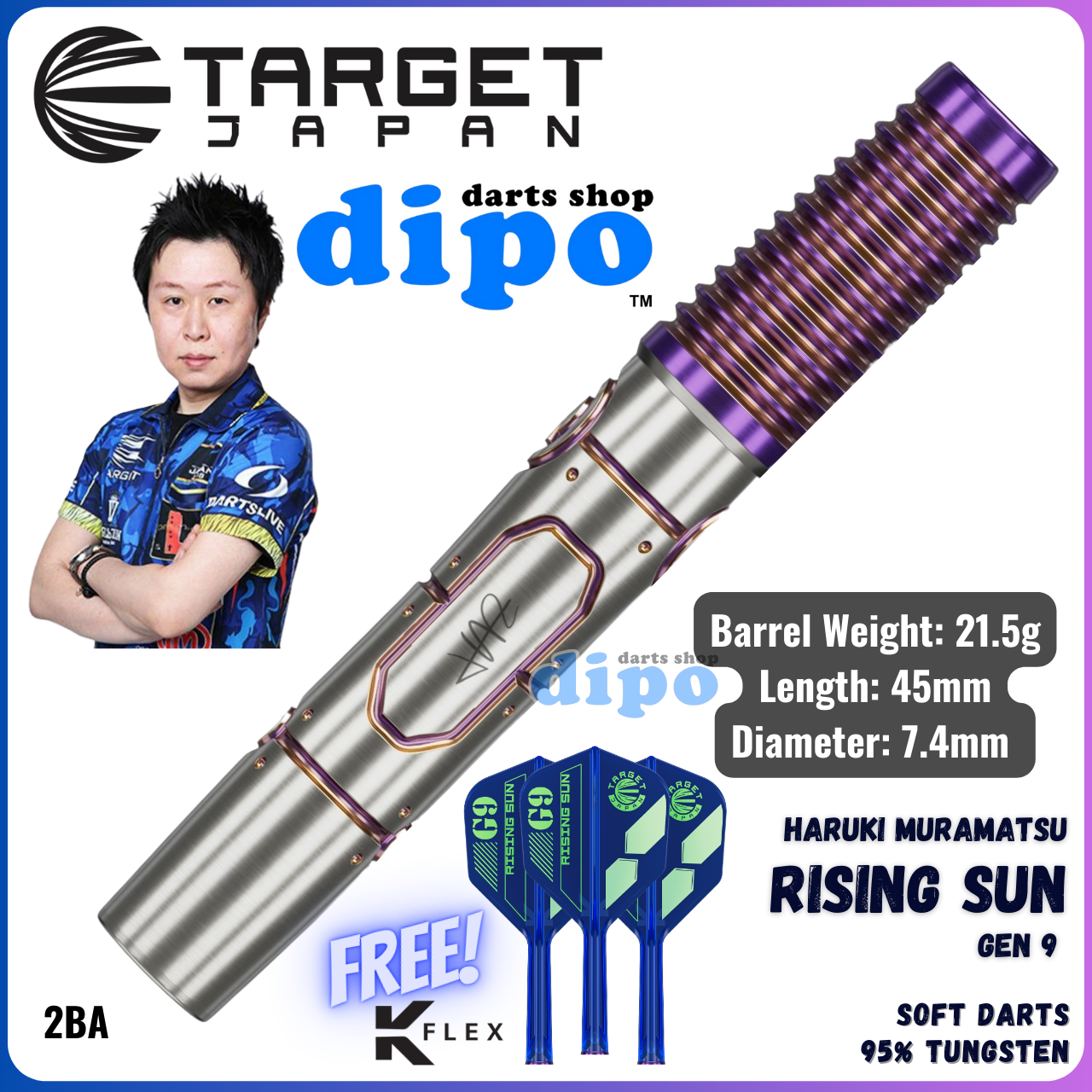 新品TARGET RISING SUN HARUKI MURAMATSU G9 RISING SUN】G9 95% 22g No.5 - HARUKI MURAMATSU