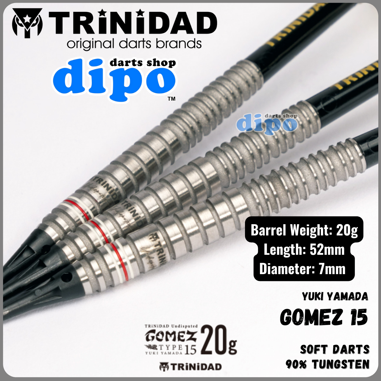 ダーツ TRINIDAD GOMEZ TYPE 15 Trinidad Undisputed The Royal Gomez Type 15 Soft Tip Darts
