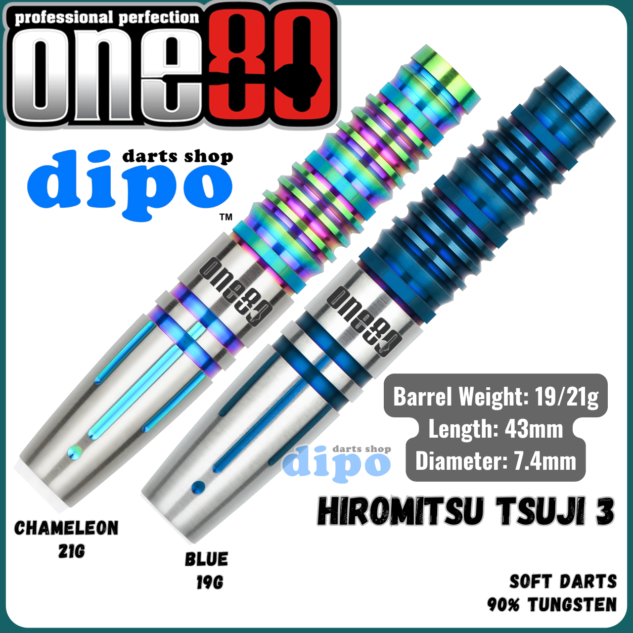 ONE80 HIROMITSU TSUJI 3 - ONE80 Soft Darts | Dipo Darts Shop