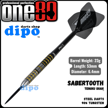 ONE80 SABERTOOTH ( TENGKU SHAH player model) - ONE80 Steel Darts