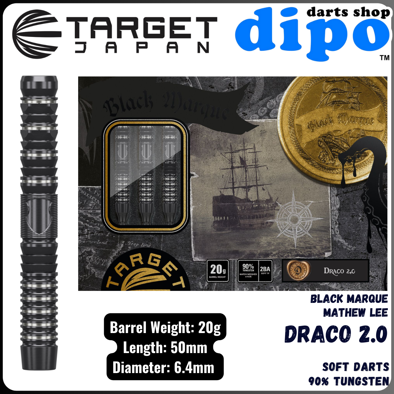 TARGET BLACK MARQUE DRACO 2.0 ( Mathew Lee player model ) - TARGET