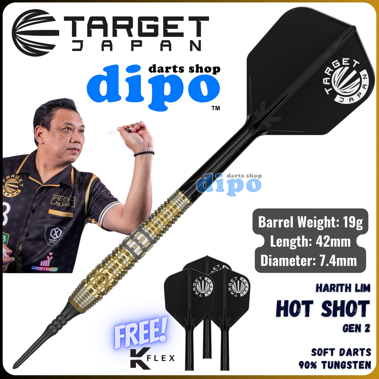 TARGET HOT SHOT Gen2 ( Harith Lim Player model ) - TARGET Soft