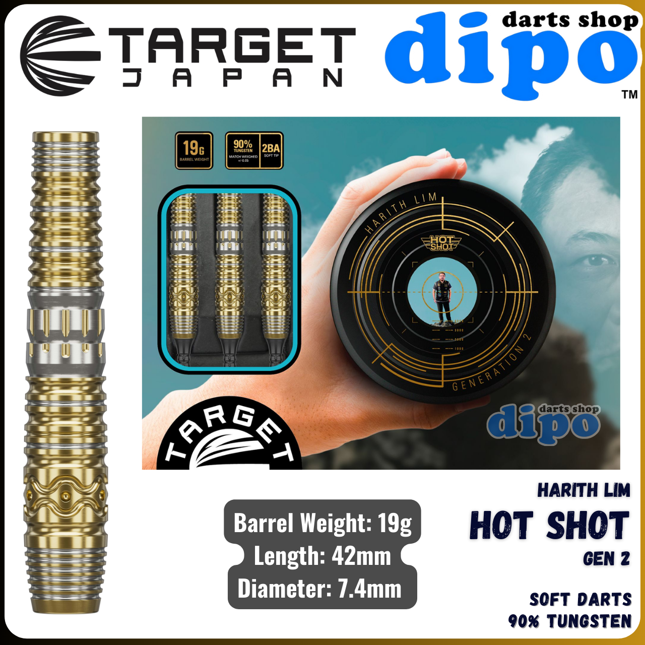 新品TARGET HOT SHOT Harith Lim Gen 1 2BA TARGET HOT SHOT Gen2 ( Harith Lim Player model ) - TARGET Soft