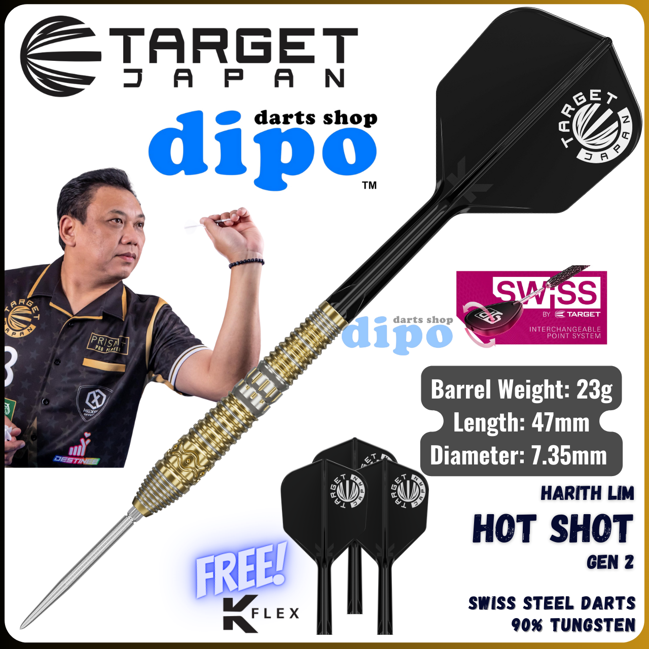 TARGET HOT SHOT Gen 2 ( Harith Lim Player model ) - TARGET Swiss
