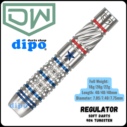 thumbnail image 2 of DW Regulator 90% Tungsten Soft Tip Darts, Precision Balanced, Accurate... 2 of 10