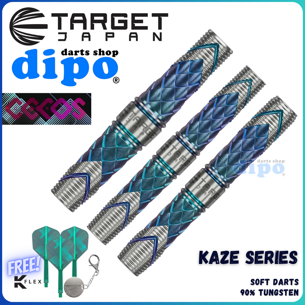 TARGET CEROS 02 【KAZE SERIES】 (90% Tungsten) - TARGET Soft Darts