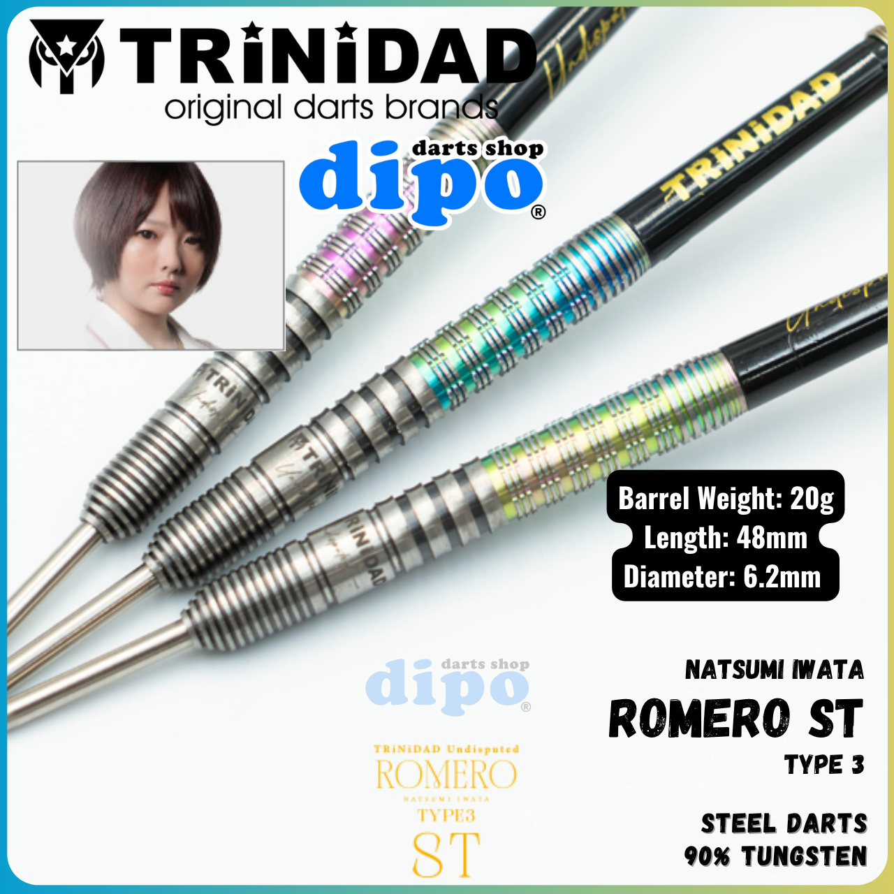 限定版 TRiNiDAD undisputed LIMITED ROMERO TRiNiDAD Undisputed ROMERO2 STEEL Darts Barrel – Dartsbuddy.com
