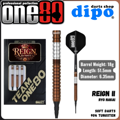 ONE80 REIGN 2 (RYO NAKAI Model) - ONE80 Soft Darts | Dipo Darts Shop