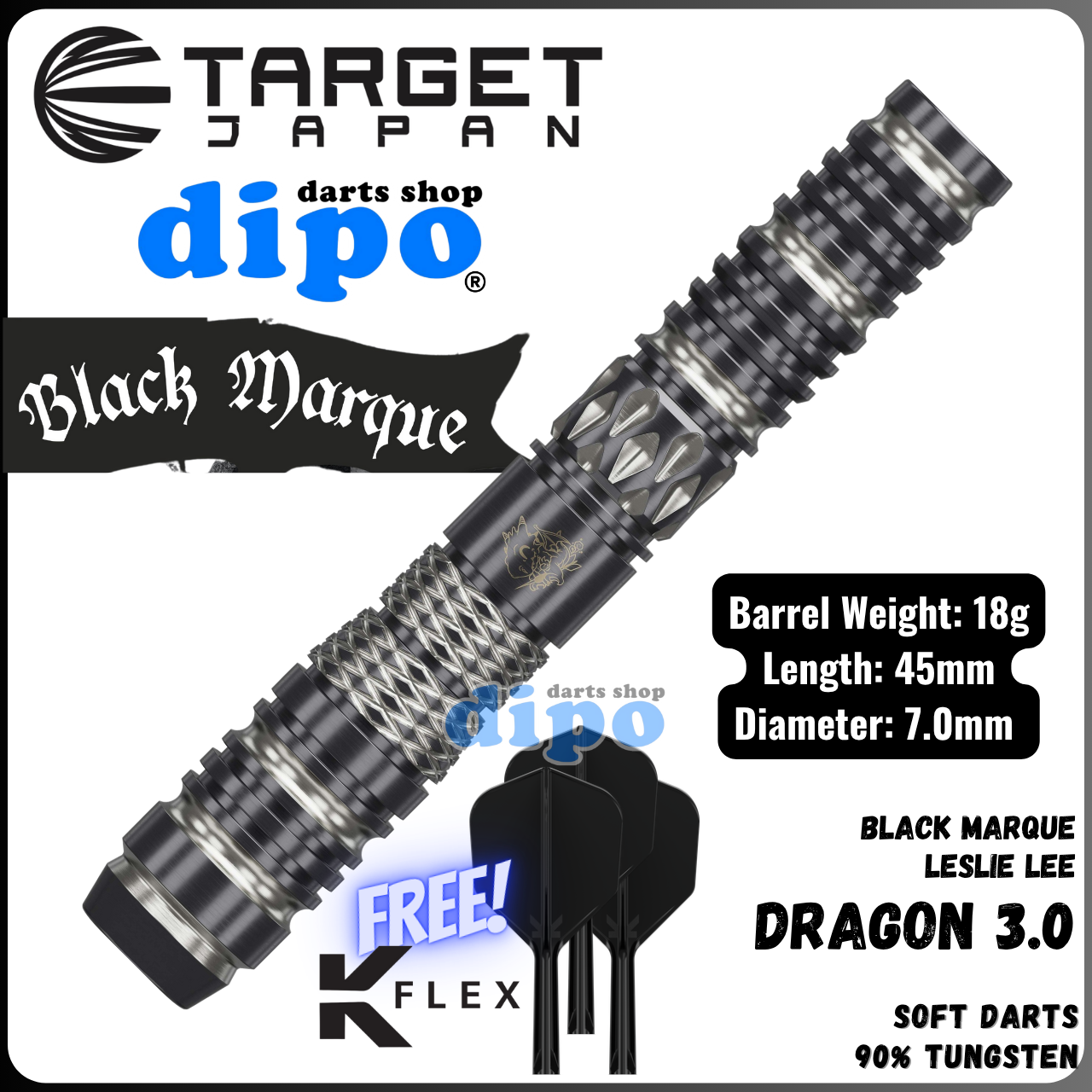 TARGETターゲットLeslie Leeレスリー・リーDRAGONドラゴン ターゲット ブラックマーク ドラゴンG2 2BA19g レスリー・リー選手