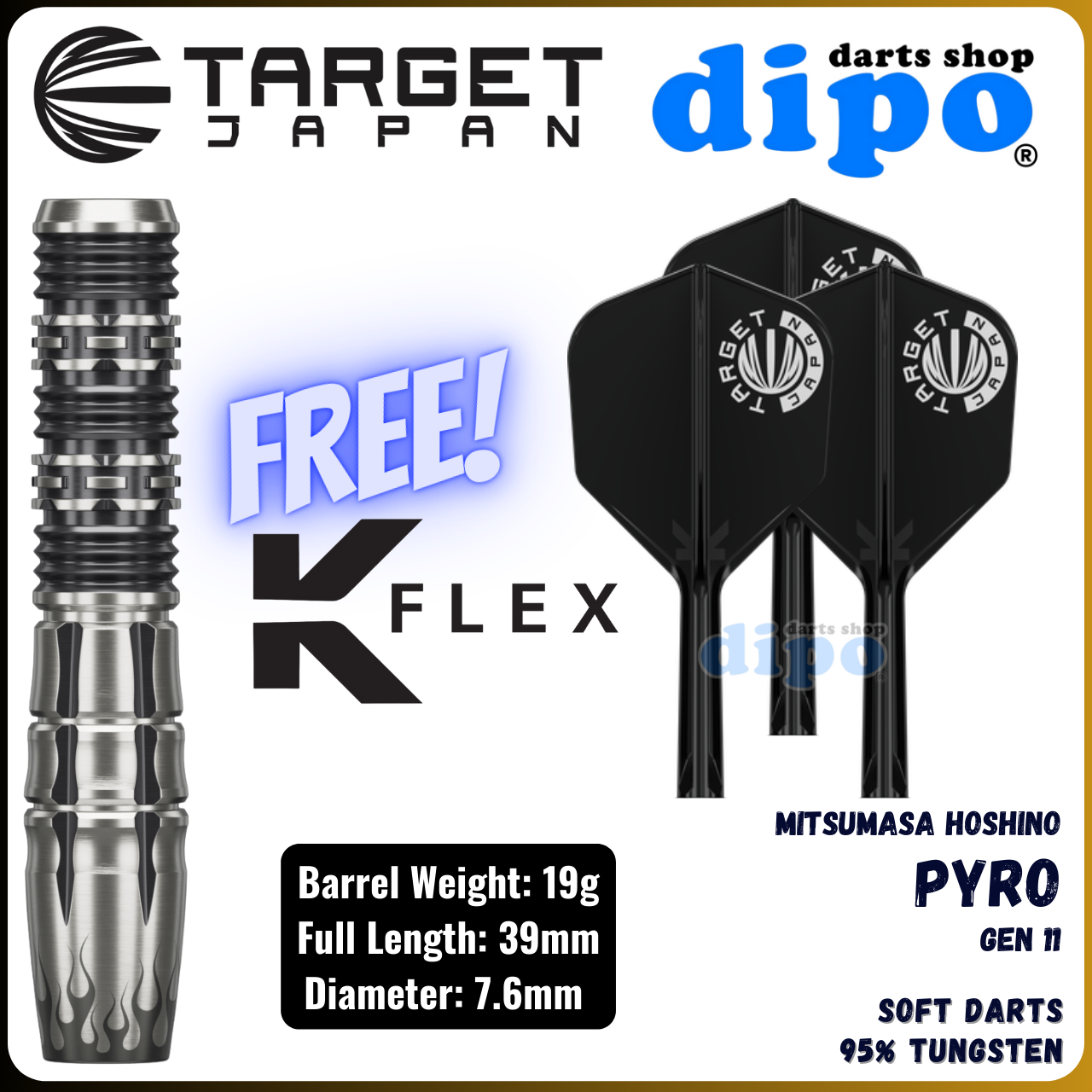 TARGET PYRO Gen 11 (Mitsumasa Hoshino model) - TARGET Soft Darts