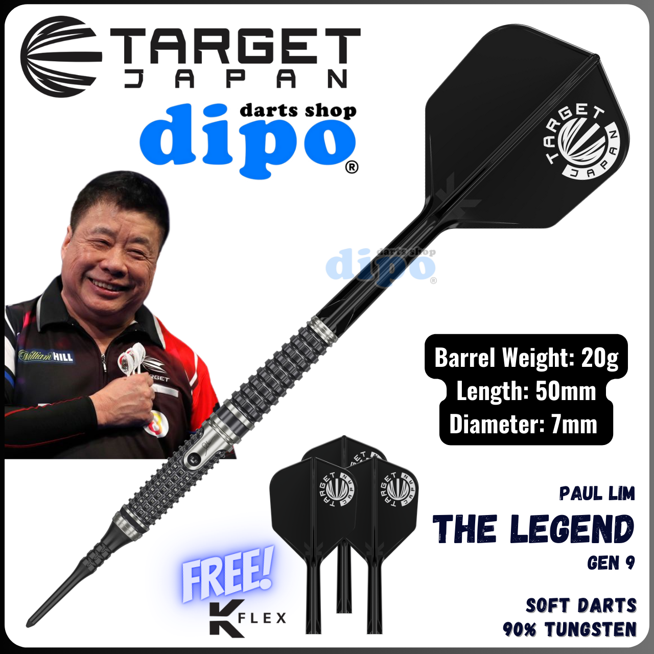 TARGET THE LEGEND Gen 9 (Paul Lim Model) - TARGET Soft Darts