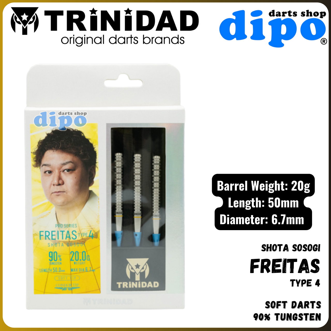 TRiNiDAD FREITAS TYPE 4 (SHOTA SOSOGI model) - TRiNiDAD Soft Darts