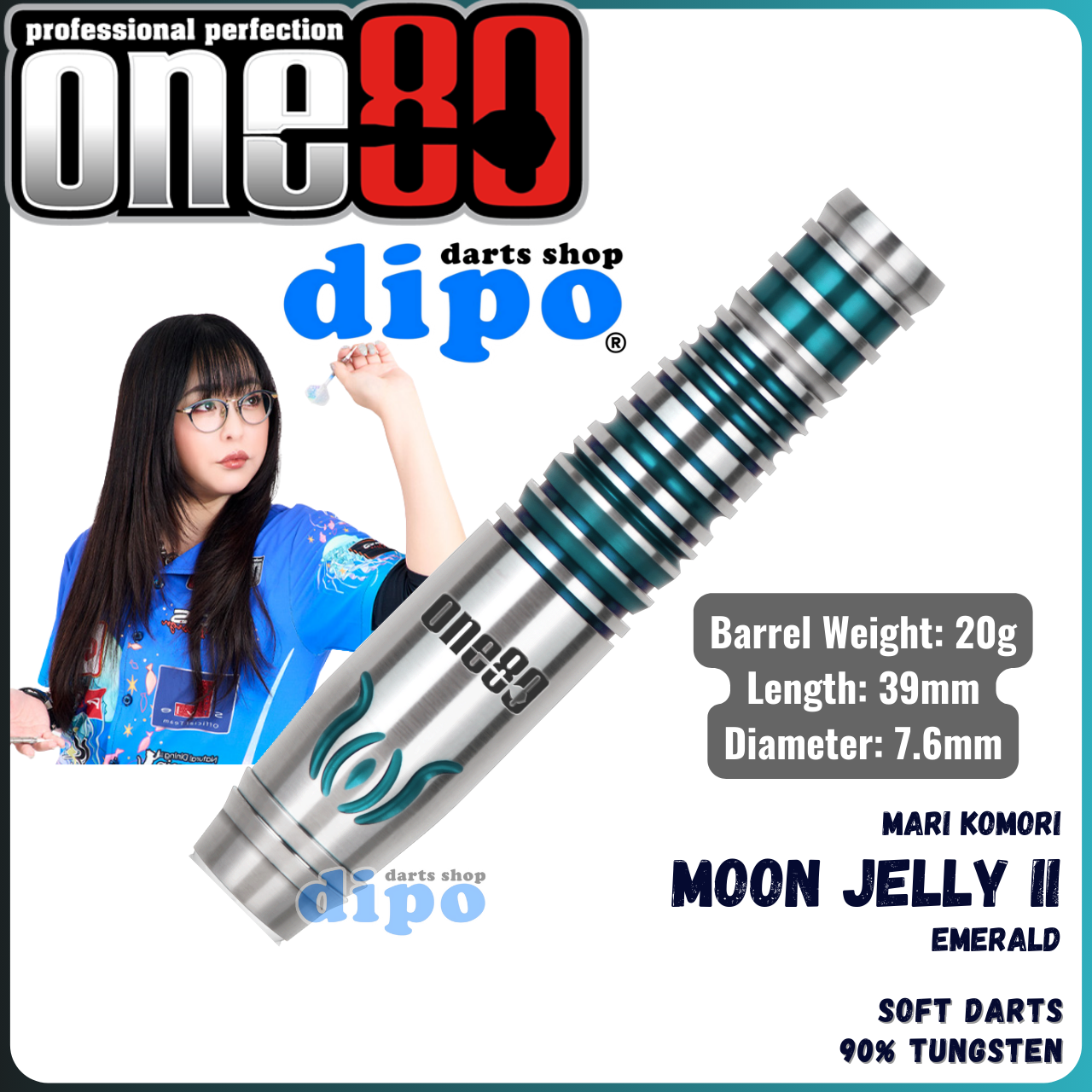 ダーツ One80 Moon Jelly ver.2 Mari Komori Model 4c4SaoW568d53cec78825_17588052