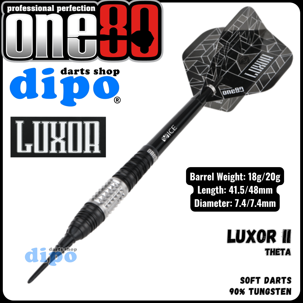 DIRETTO OP2 10.5° ONE80 LUXOR II THETA - ONE80 Soft Darts | Dipo Darts Shop