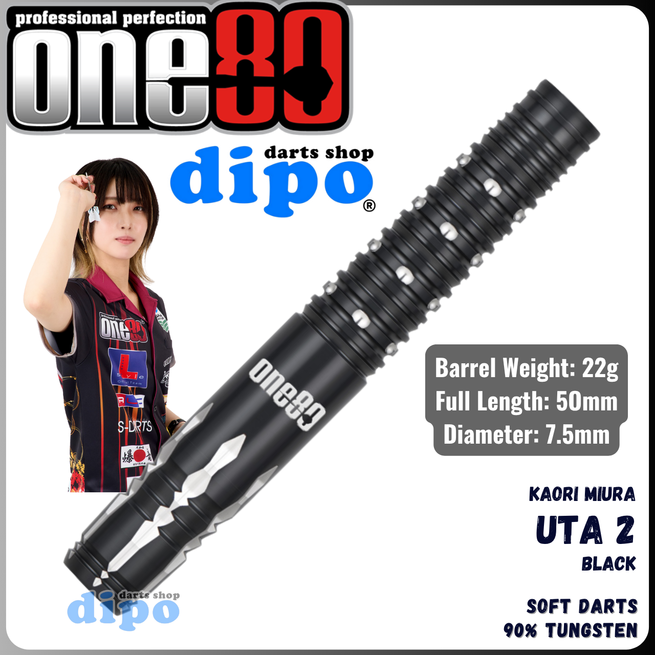 ONE80 UTA 2 (KAORI MIURA Model) - ONE80 Soft Darts | Dipo Darts Shop