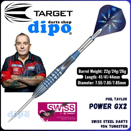 TARGET PHIL TAYLOR POWER GX2 - TARGET Swiss Steel Darts | Dipo