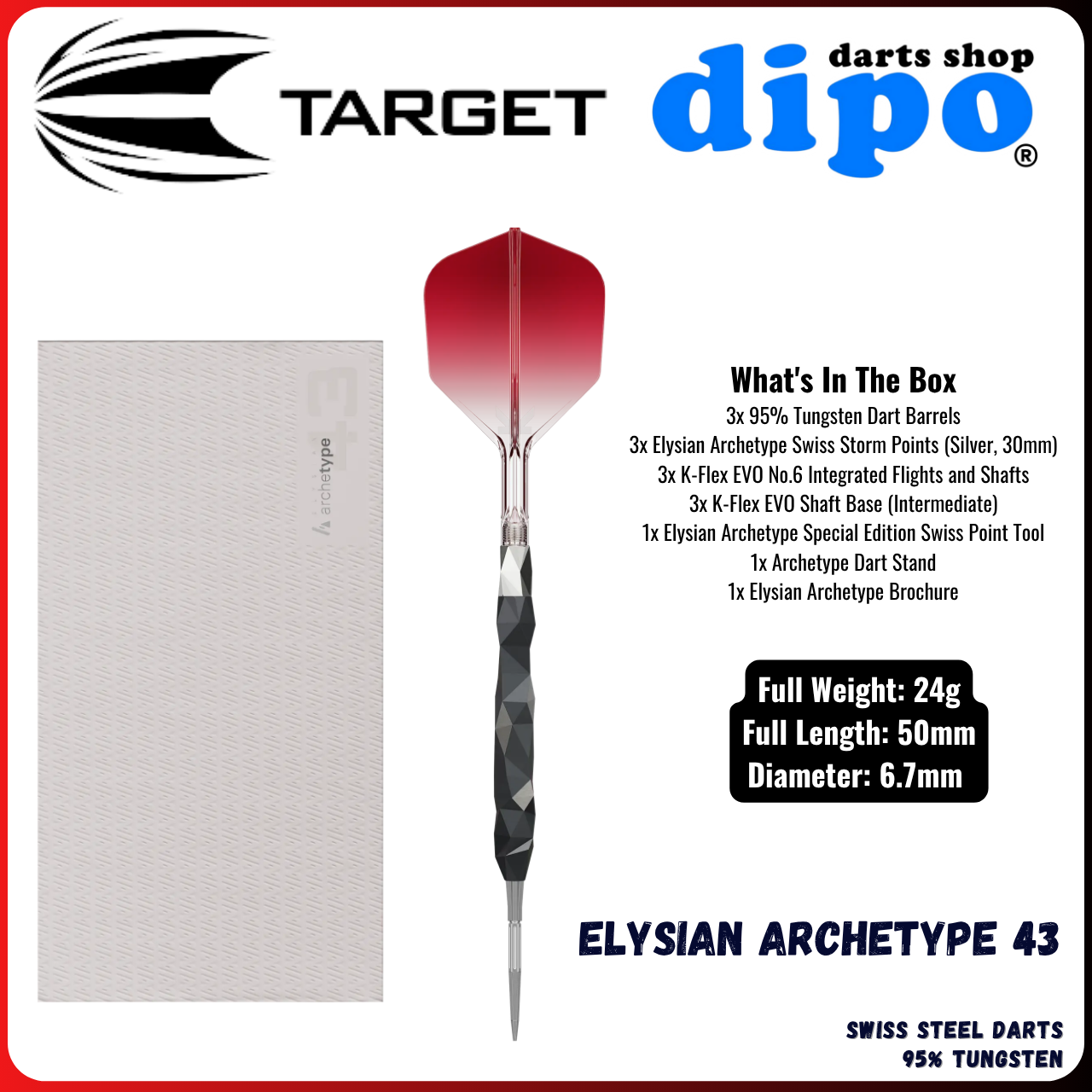 Limited 】TARGET ELYSIAN ARCHETYPE 43 - TARGET Swiss Steel Darts