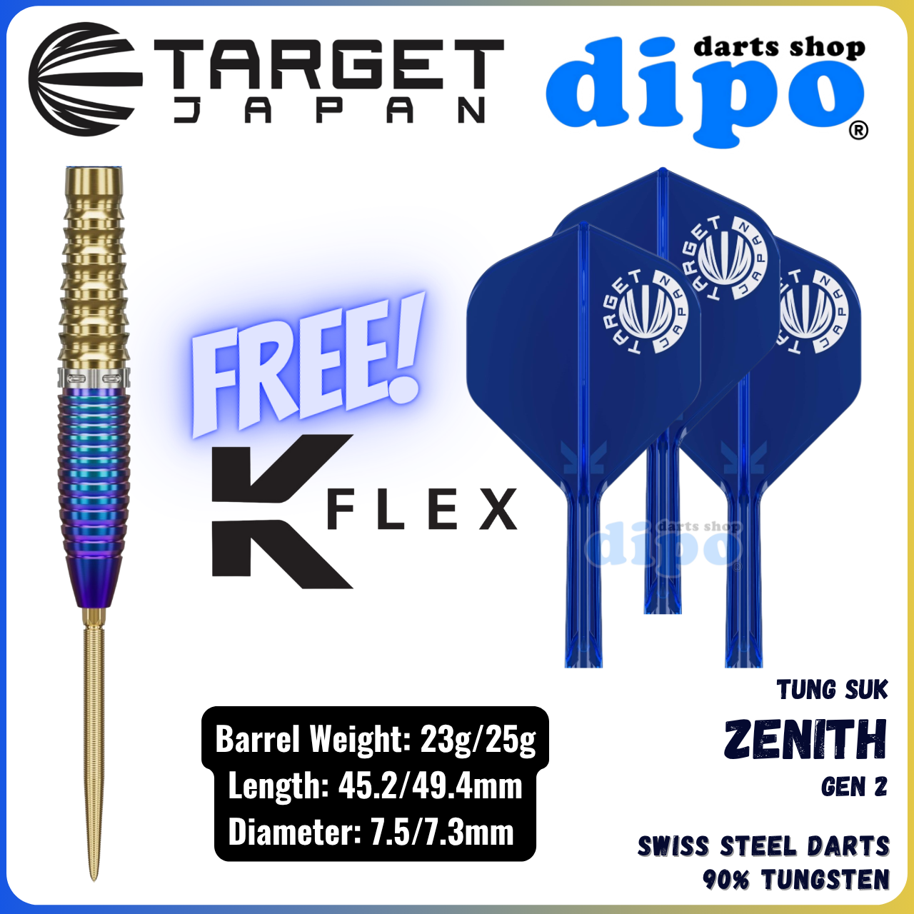 TARGET ZENITH GEN 2 (TUNG SUK Prime Series) - TARGET Steel Darts