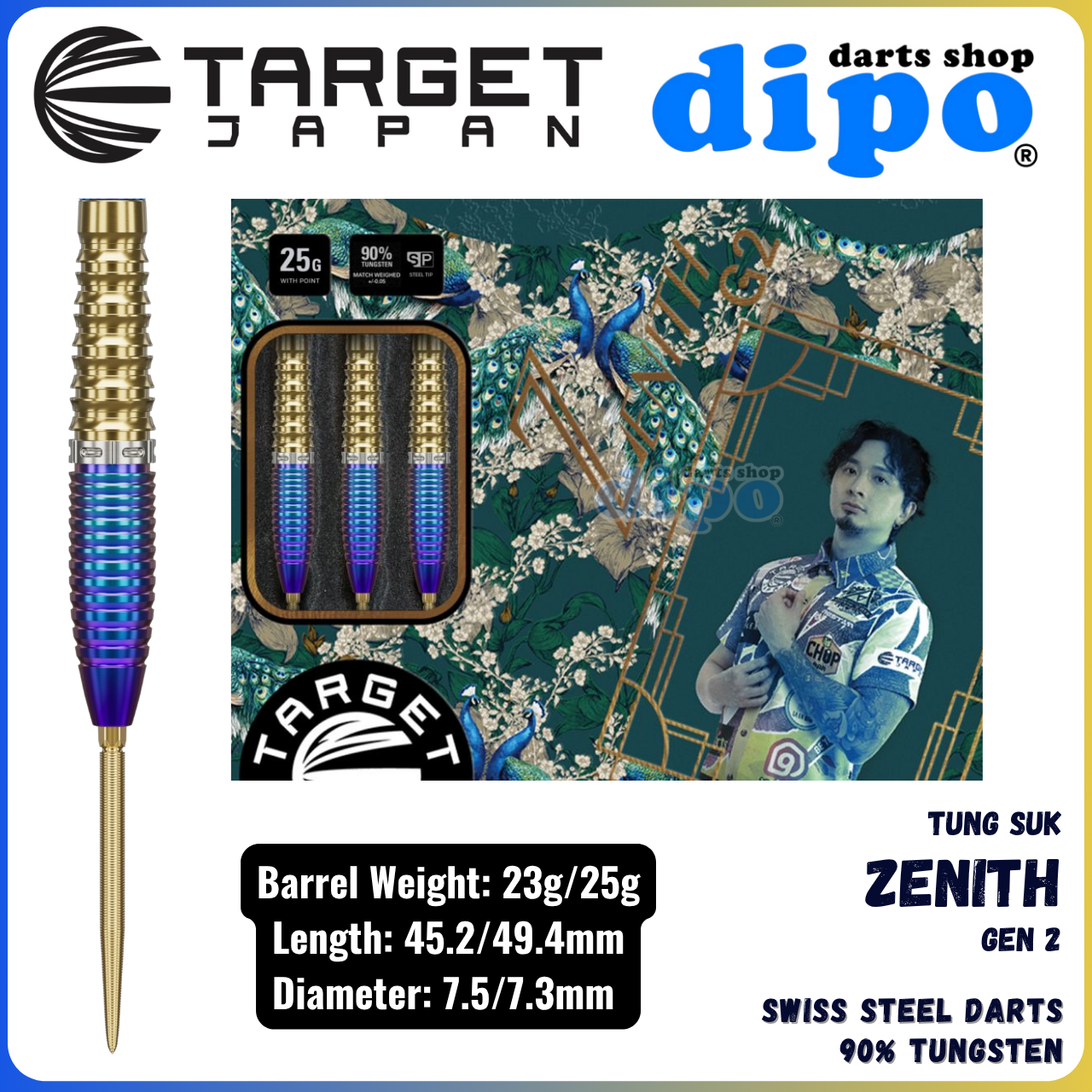 TARGET ZENITH GEN 2 (TUNG SUK Prime Series) - TARGET Steel Darts