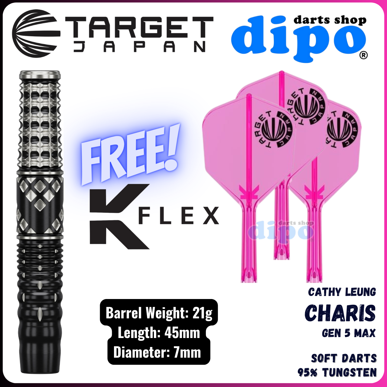 TARGET CHARIS Gen 5 MAX (Cathy Leung model) - TARGET Soft Darts