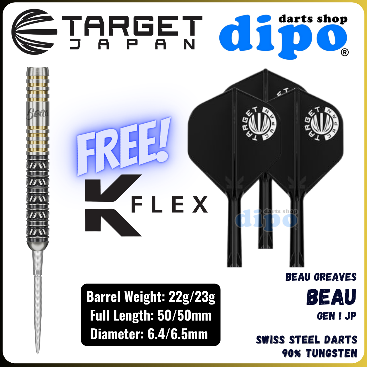 TARGET BEAU GREAVES JP GEN 1 - TARGET Swiss Steel Point | Dipo