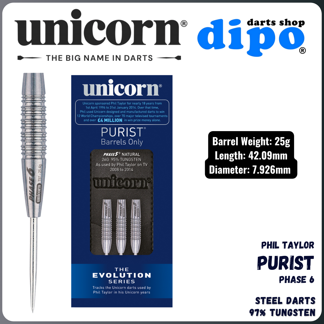 UNICORN PURIST EVOLUTION SERIES PHASE 7 (97% TUNGSTEN) - UNICORN