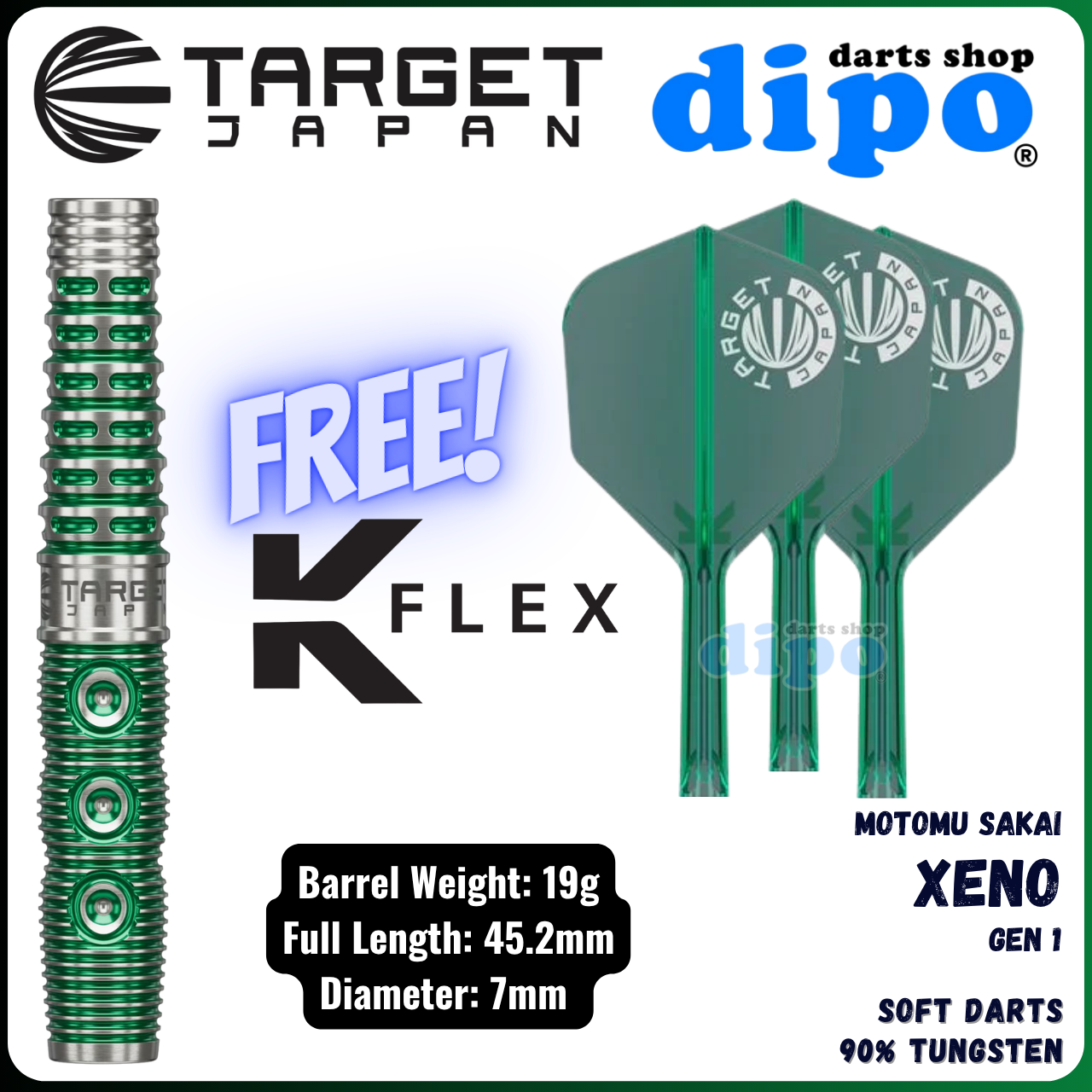 TARGET XENO GEN 1 (MOTOMU SAKAI model) - Target Soft Darts | Dipo